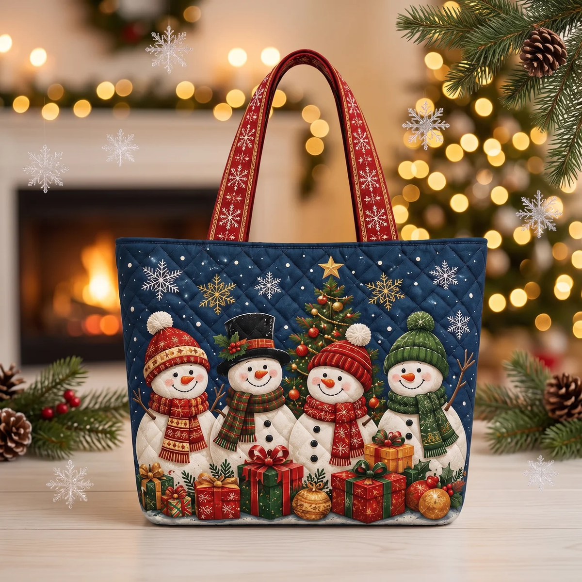 WalterBags Christmas Quilted Tote