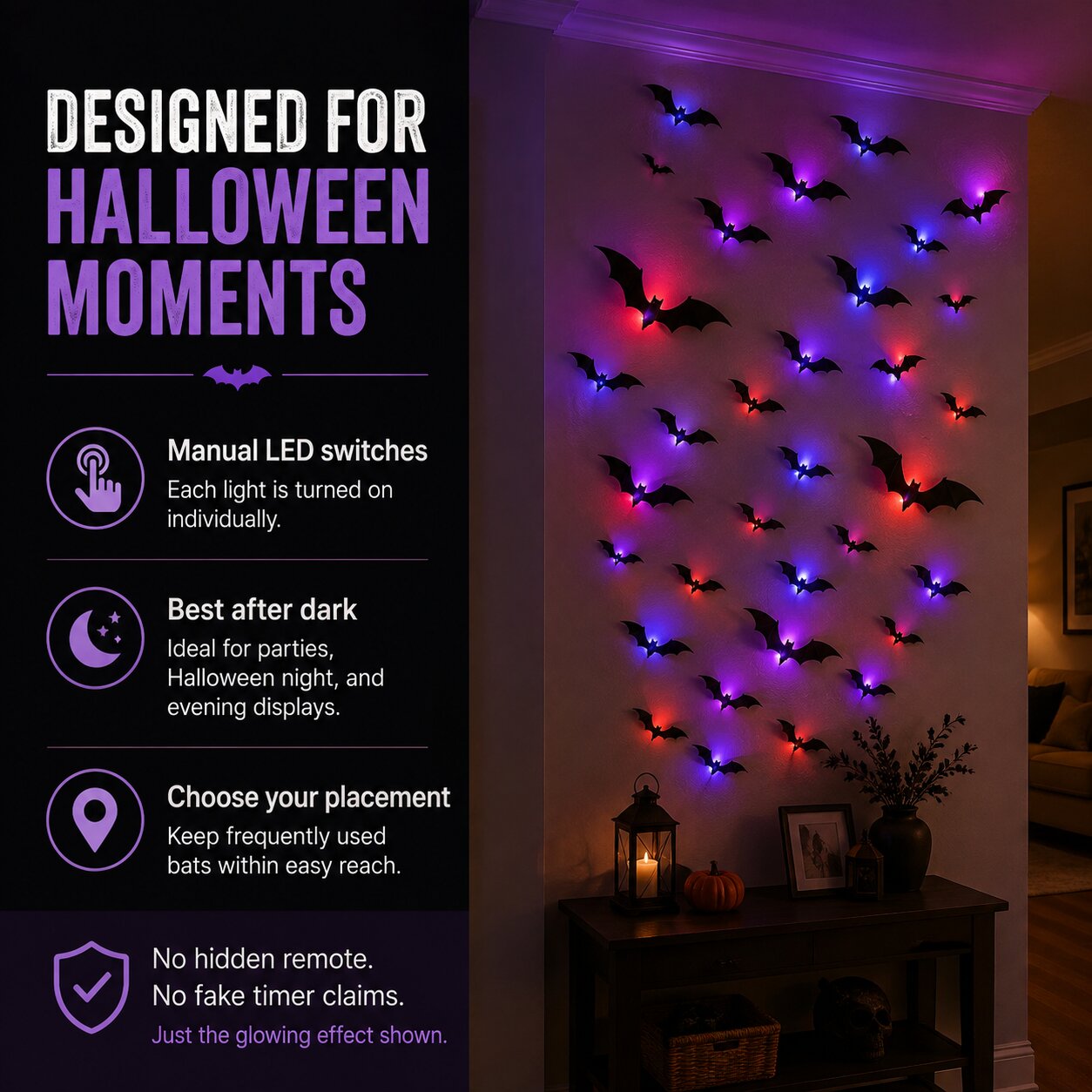 Cumonu™ Haunted Bat Wall