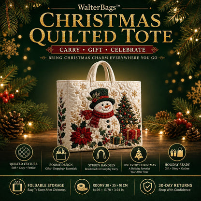 WalterBags Christmas Quilted Tote