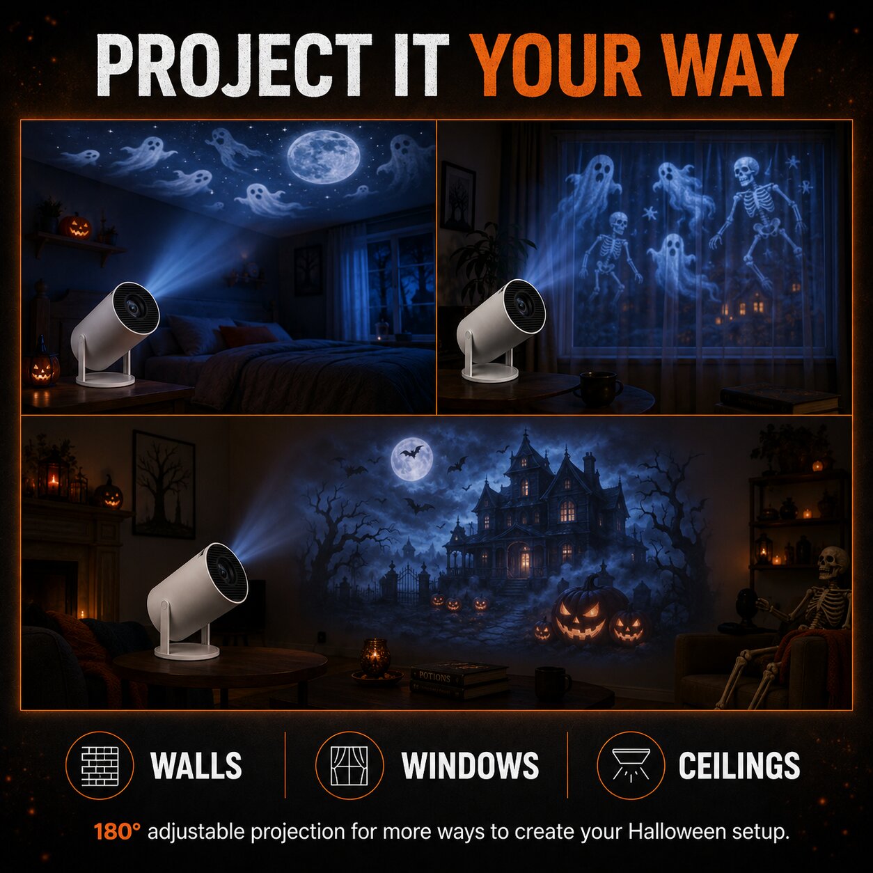 Cumonu™ Scare Cast Projector