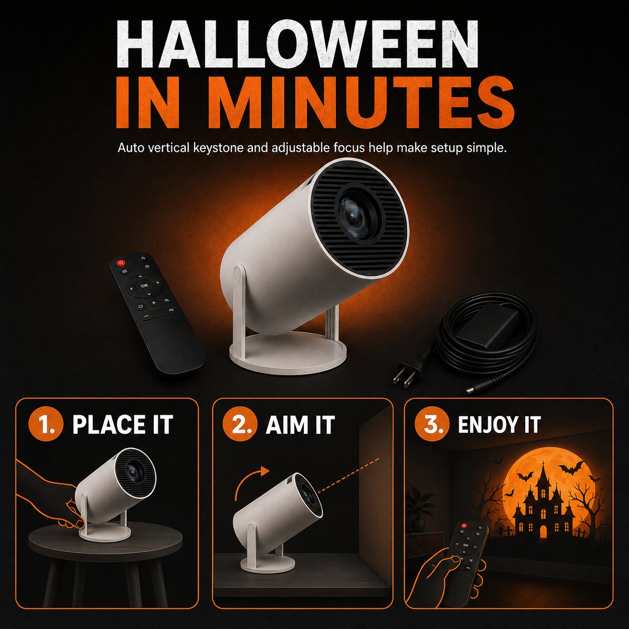 Cumonu™ Scare Cast Projector