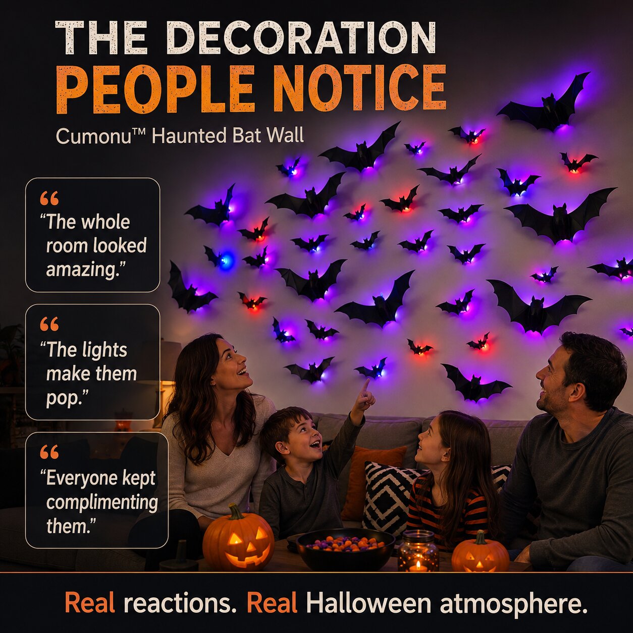 Cumonu™ Haunted Bat Wall