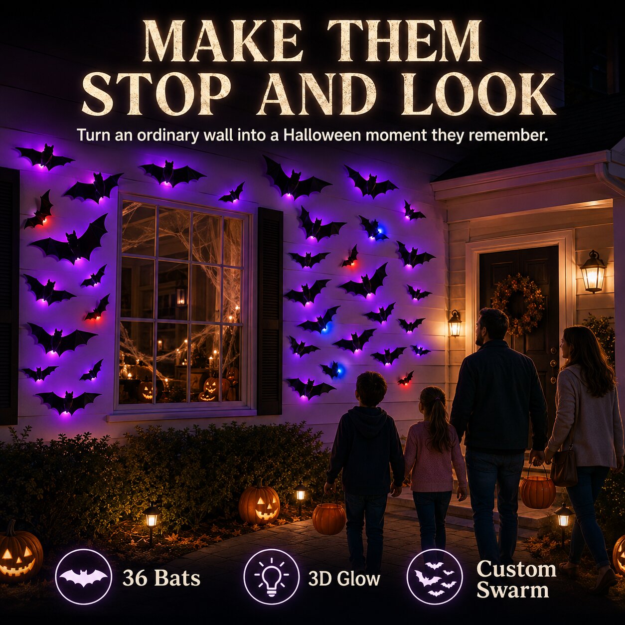 Cumonu™ Haunted Bat Wall
